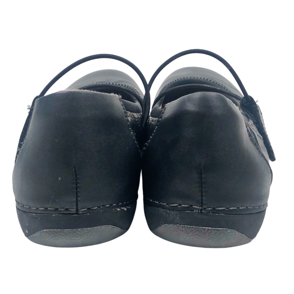 Earth Origins Black Leather Strap Flats Sz 10 - Picture 6 of 7